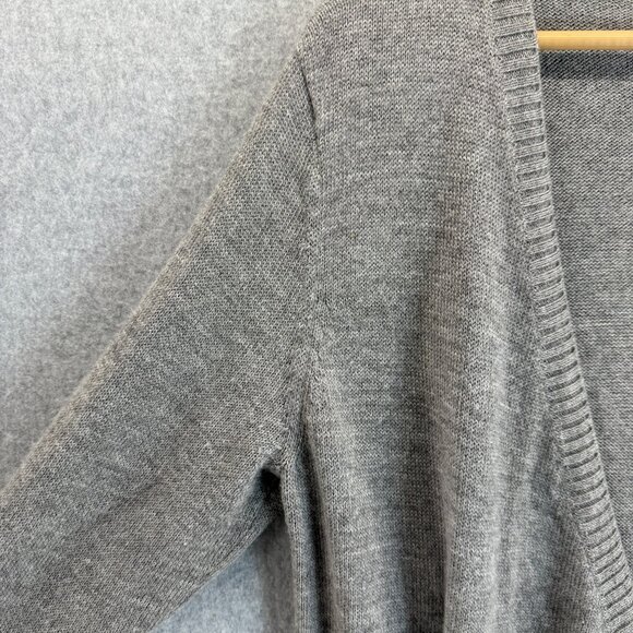 Eileen Fisher Women's Medium Gray‎ Cardigan Sweater Baby Alpaca Wool Open Front - Picture 6 of 16